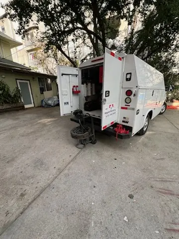 Magnet Plumbing service vehicle on-site for Faucet Repair in Venice at Crystal Lakes